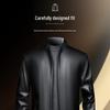 Men's Premium Sheepskin Stand Collar Moto Leather Jacket