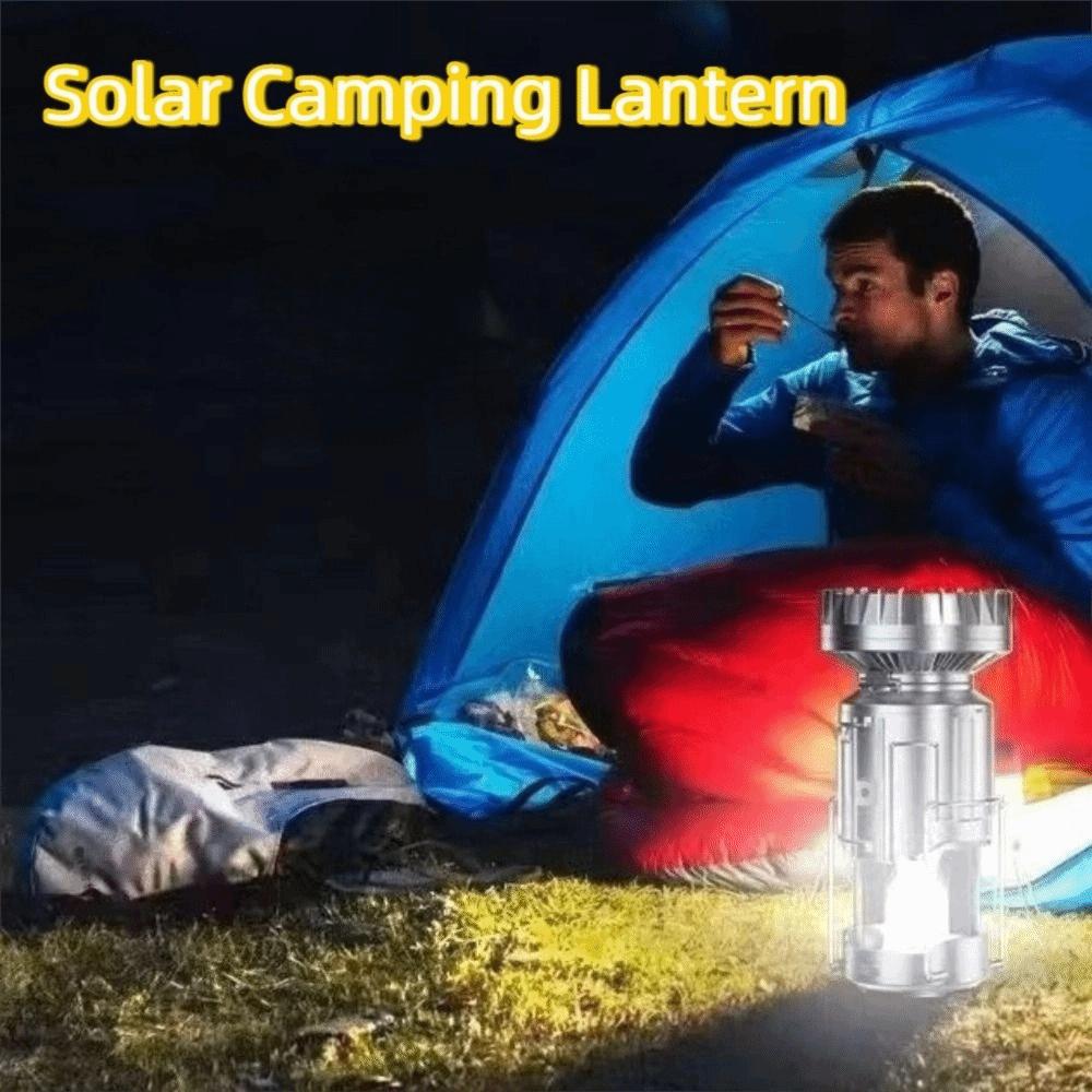 Portable Portable Electric Fan Solar Powered LED Fan Lantern  Outdoor Activities