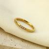 Simple Design Micro Diamond Index Finger Ring Personality 316 Trendy Titanium Steel Gold-Plated Jewelry For Girls Does Not Fade