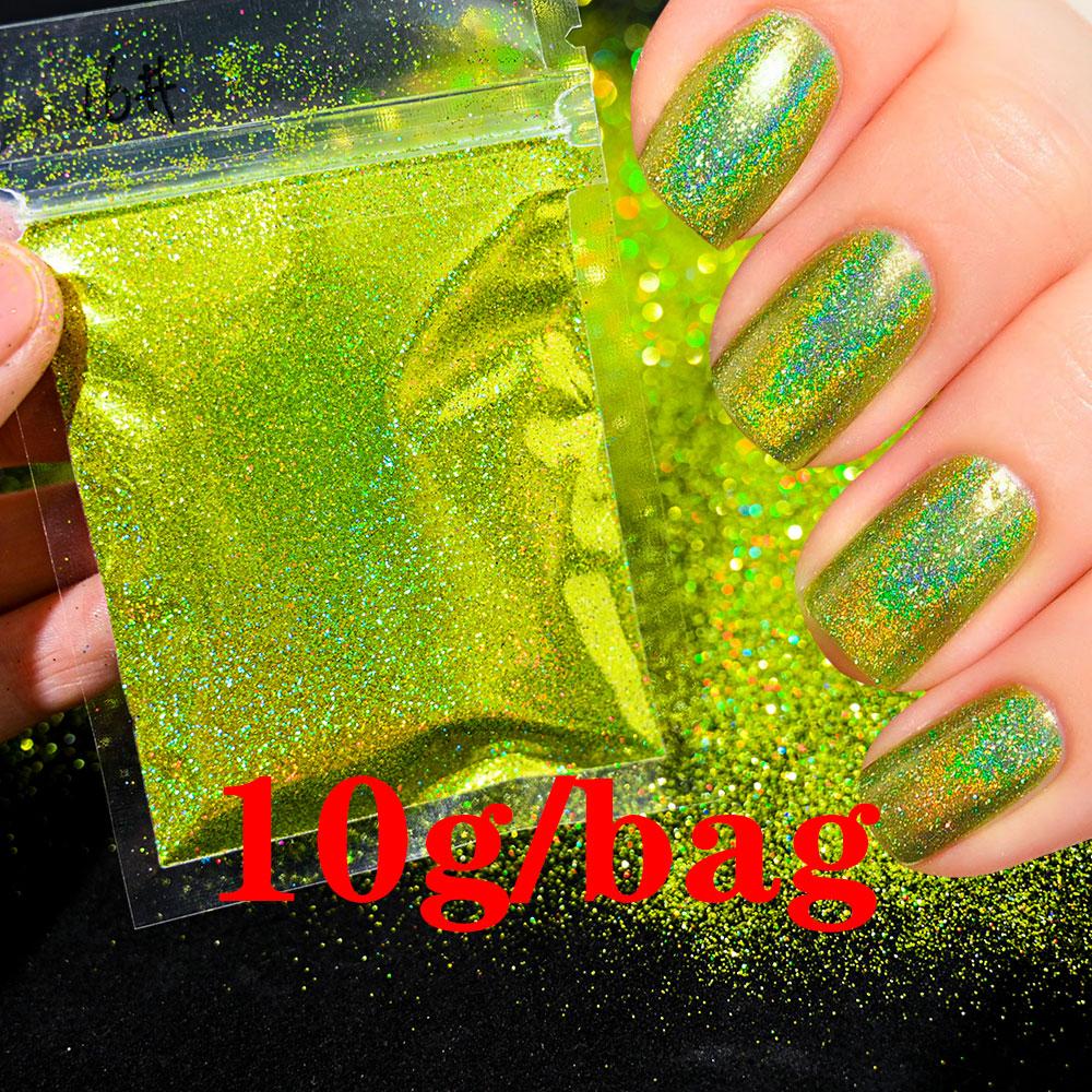 0.2mm Christmas Laser Chrome Red Glitter Powder 10G Ultra Fine Holographic Nail Pigment for Nail Gel Polish Reflective Pigment