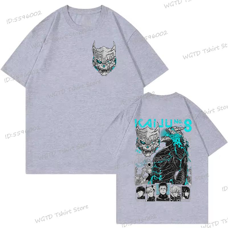 Japonské Anime Kaiju No 8 Cool Tričko Topy Anime Kreativní Potisk Pánské Dámské Trička Dárek Topy Monster 8 Vintage Trička Pánské Oblečení