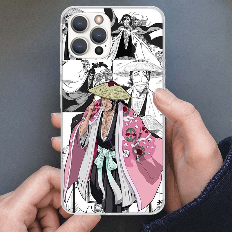 Ichigo Kenpachi Bleach Anime Phone Case For iPhone 17 16 15 14 13 12 11 Pro Max Mini Plus Air 7 SE 8 Soft Silicone Print Shell F