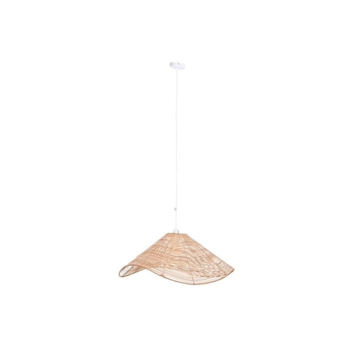Suspension - 64 x 64 x 34 cm - Marron clair - Rotin - 50 W - Design contemporain