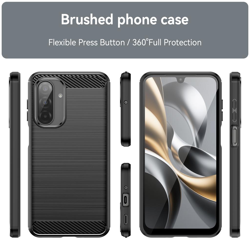 WANLONFENG LS Series For Samsung Galaxy A17 Case with Screen Film,Large Lens Hole Brushed Texture TPU Phone Cover