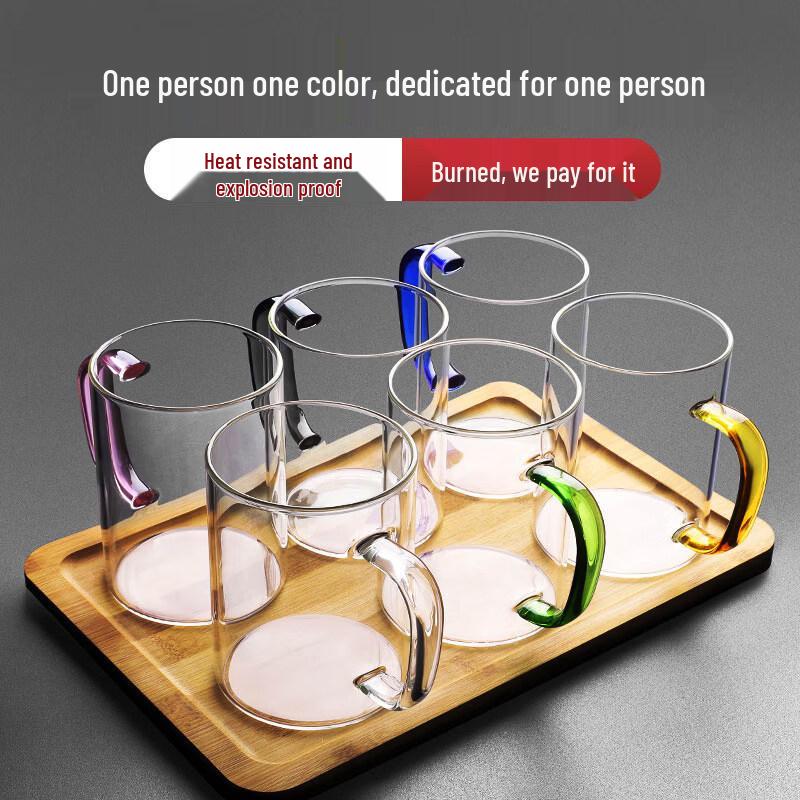 ZISIZ High Borosilicate Glass Cup with Handle