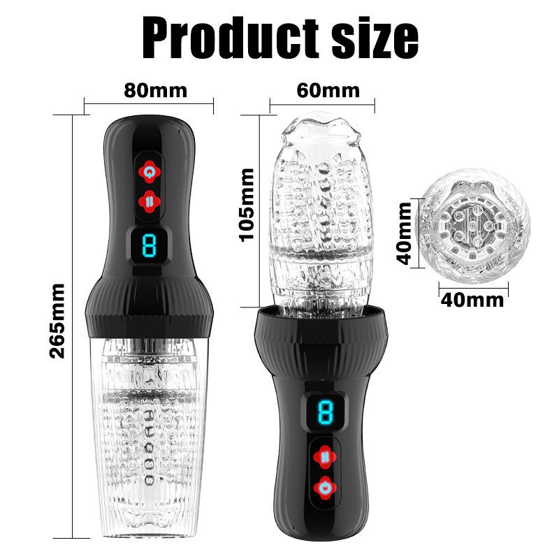Airplane Cup Torch Automatic Telescopic Rotating Vibrating Male Masturbation Trainer Sex Products