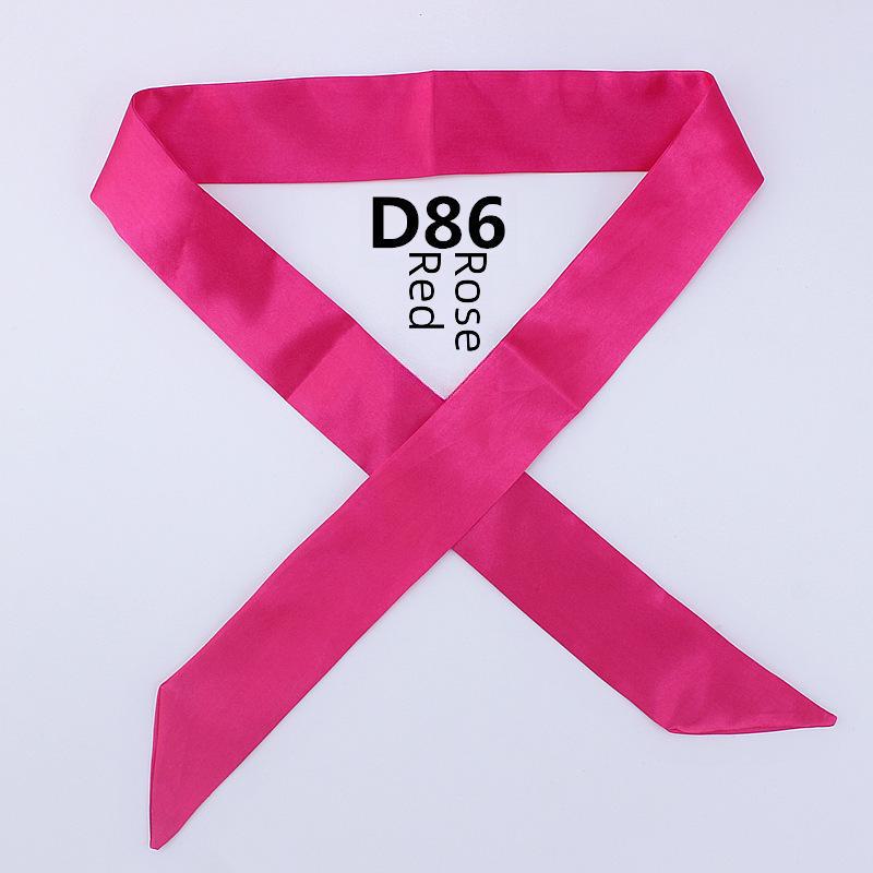Mai Tong – Schmaler, einfarbiger Schal aus Seidenband mit Taschenhenkel