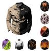 Men's Quick Dry Mesh Long Sleeve Golf Shirt with Halloween Print for Casual Wear