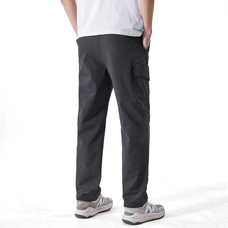 Men's Quick-Dry Elastic Tactical Pants - Multi-Pocket Ice Silk Mountaineering & Workwear