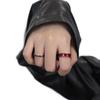 Y2K Red Drip Oil Adjustable Ring Women Men Irregular Geometry Punk Vintage Rings Set for Couple Girls Fashion Jewelry Gifts