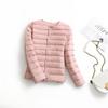 White duck down light down jacket women's winter new slim-fit warm short jacket round neck V-neck inner and outer wear liner