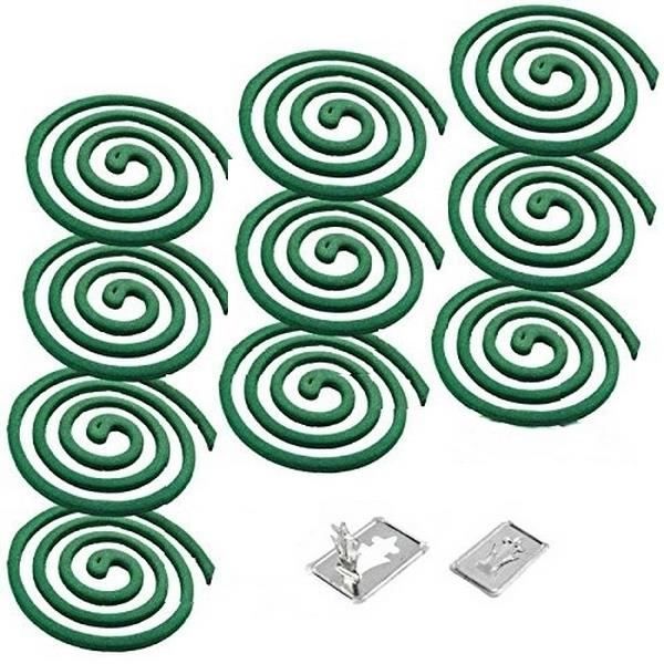

Spirales Anti Moustiques x 10 parfumées Citronelle avec Support