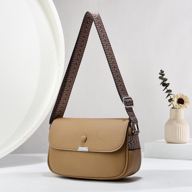 Solid color messenger bag versatile high value fashion trend women's bag high sense large capacity shoulder bag bags