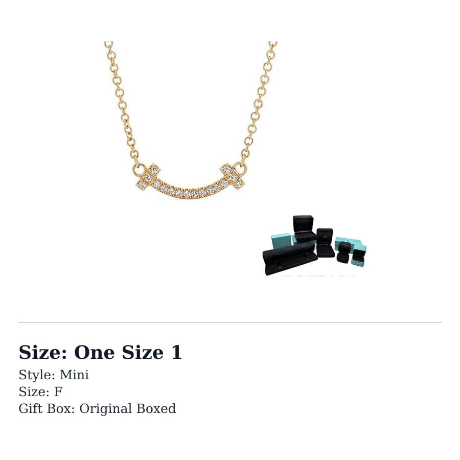 TIFFANY & CO. T 18K Gold Diamond Necklaces Women's Gold GRP10548+67513223