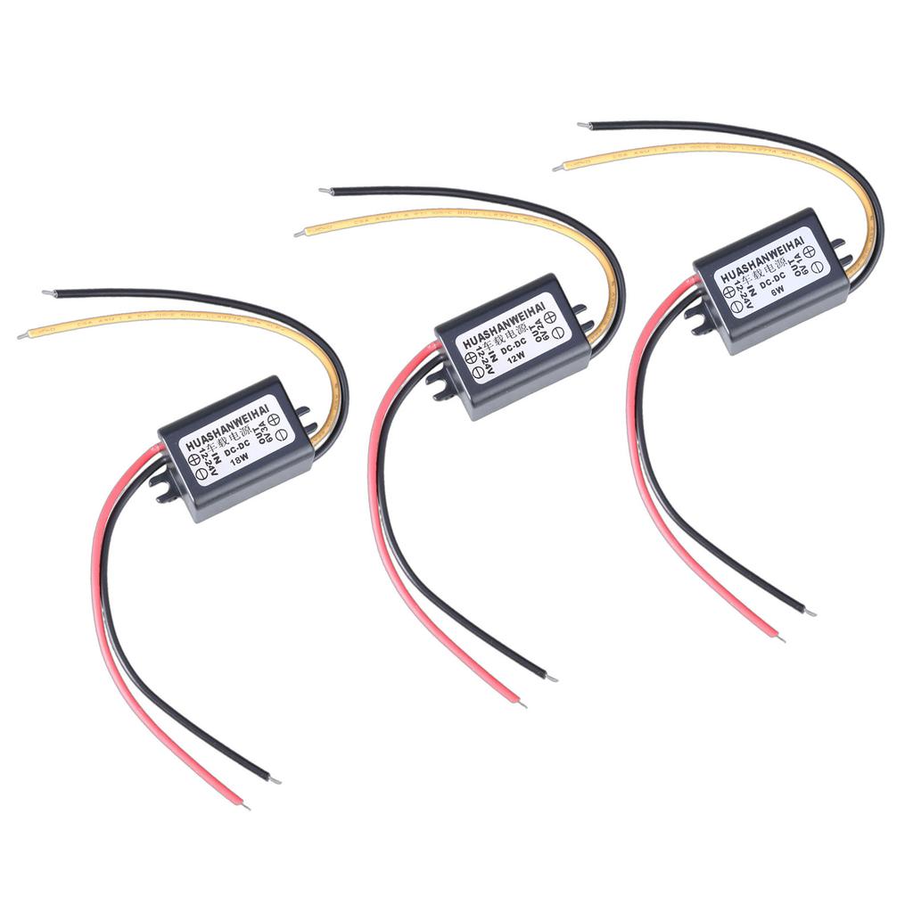 Voltages Regulator Power Cable Converters 12-24V to 6V1A/2A/3A Voltages Step Down Adapter Cord for 6V LED Light Fan