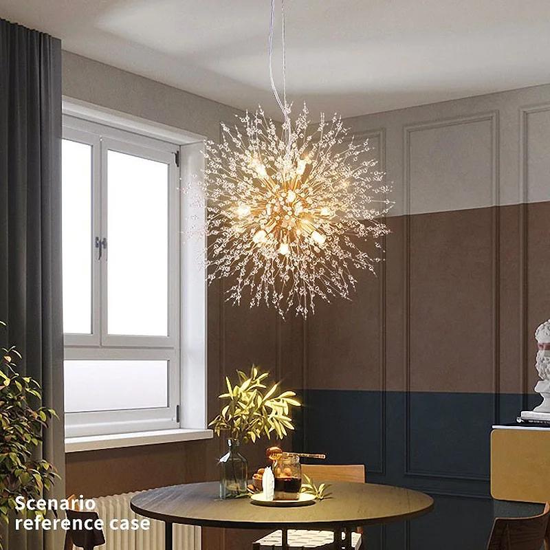 Restaurant Lysekrone Krystall Kremstil Enkel Moderne Luksus Nordisk Løvetann Internettkjendis Stue Soverom Belysning