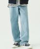 GRAVER [Man] Wide Washed Denim Pants_Light Blue