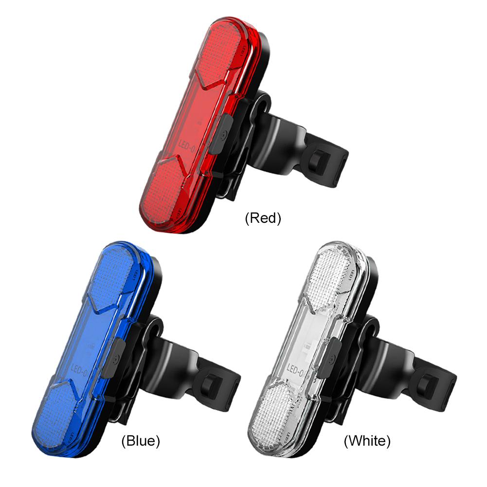 1-3PCS Bike Rear Tail Light USB Rechargeable Red/Blue/White LED Bicycle Seatpost Taillight For Night Riding Safety Warning Light