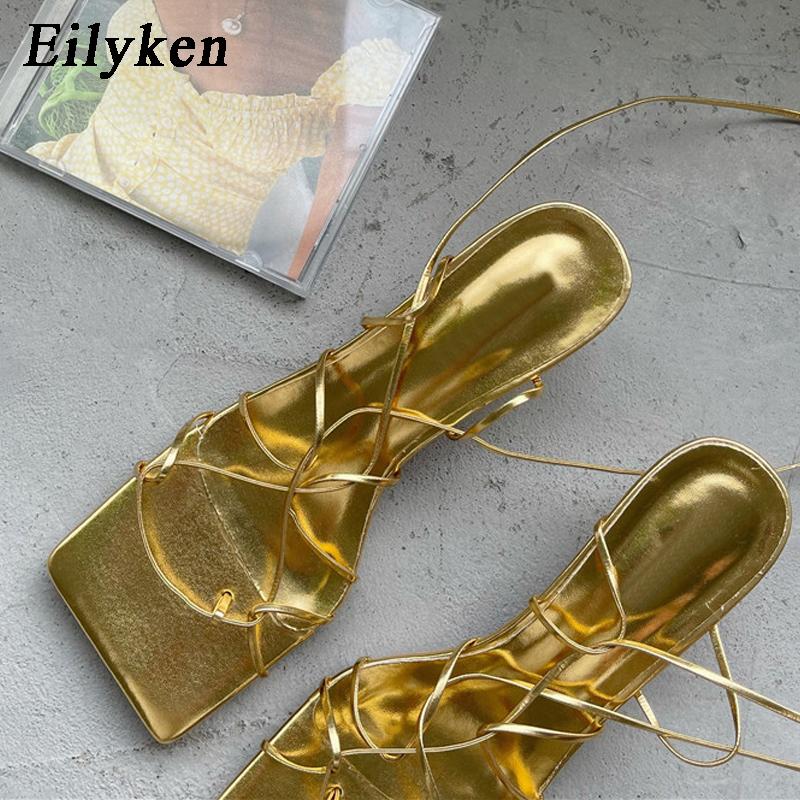 Fashion Women Sandals Thin Low Heel Lace Up Rome Summer Gladiator Casual Narrow Band Ankle Strap Shoes Big Size 40