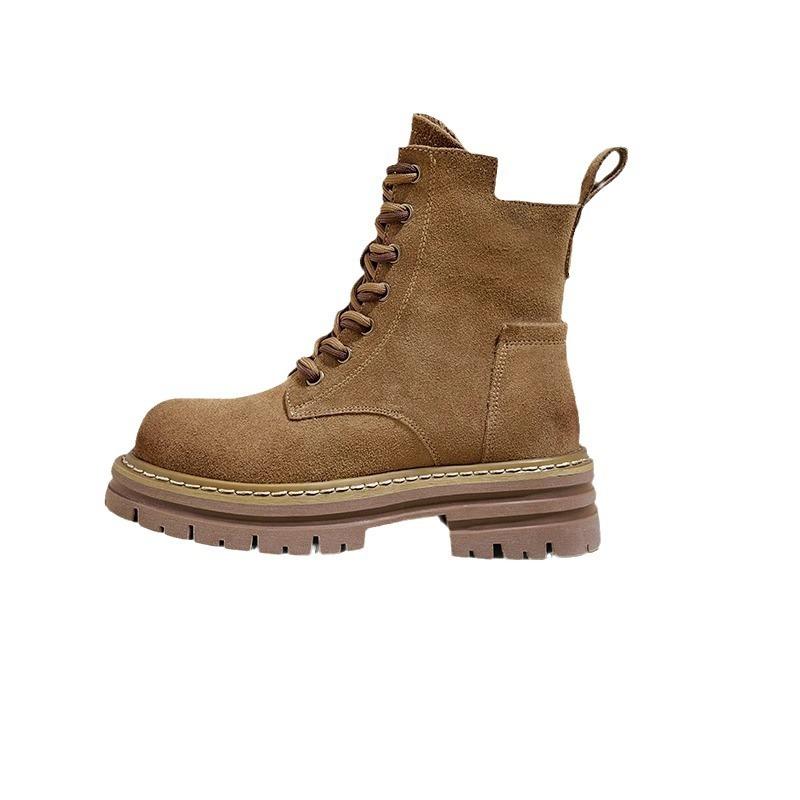 Martin boots women's autumn and winter new tooling western cowboy boots thick-soled summer short boots
