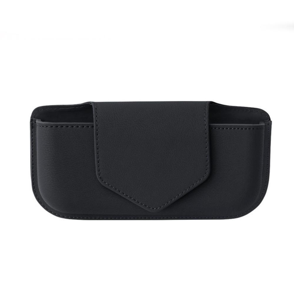

Wear-Resistant Auto Sun Visor Glasses Holder PU Leather Sunglasses Clip Sunglasses Storage чёрный