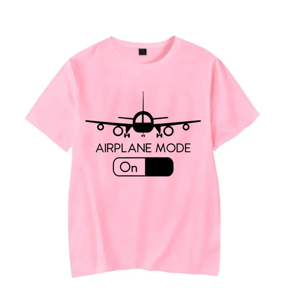 Pilot Flying Airplane Mode T-Shirt Men Summer Harajuku Tshirts Oversized Hip Hop Streetwear Luminous Novelty T Shirts Tops Tees