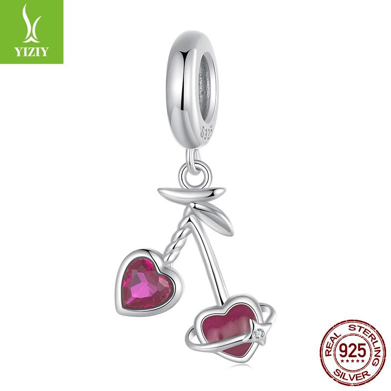 Neue Valentinstag-Serie Herz Buchstabe DIY Perlenarmband Zubehör S925 Sterlingsilber Lose Perlen