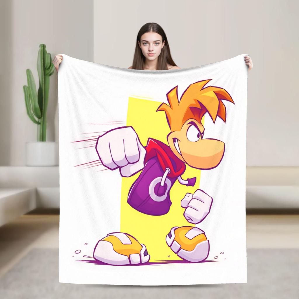 Атака Летающего Кулака Плед Rayman Уютный для Дивана Дома Модный Плед Зимний для Путешествий Фланелевое Покрывало