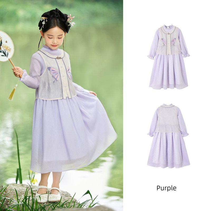 Navigare Italian Small Sailboat Children's Hanfu-Style Vest and Long Skirt 2026 Spring High-End Chinese Style Set