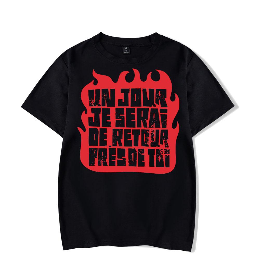 Flaming Text Design T-Shirt