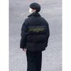 Guochao Unisex Amerikanischer Stil Dicke Warme Daunenjacke - Herbst Winter Buchstabenprint Baumwollmantel