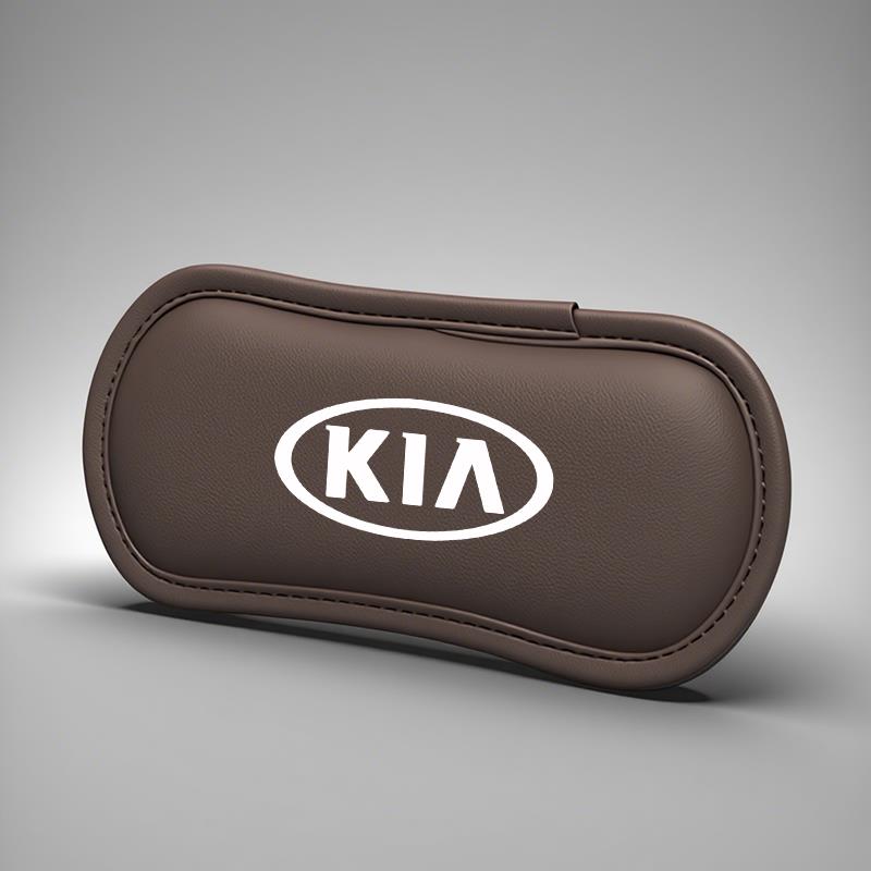 AFK4 Leather Car Pillow Car Knee Pad Elastic Memory Foam Leg Pad For Kia Morning Sportage K8 K3 K9 Ceed Picanto Stonic K7 K5 Rio Niro