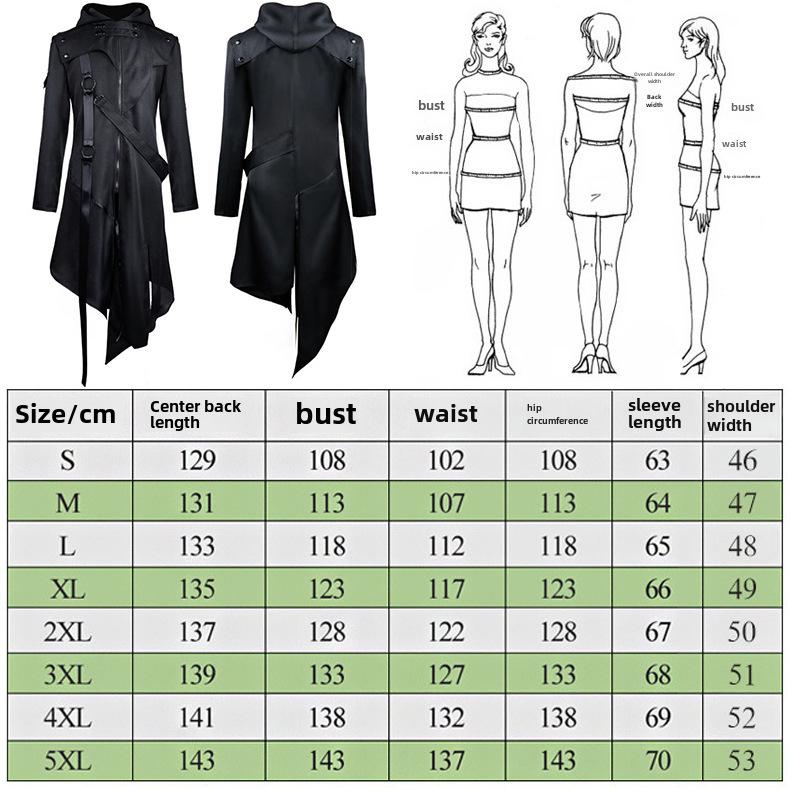 Pelerină de Vrăjitor Medieval Unisex și Robă de Călugăr pentru Halloween