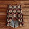 Women's Fashion Long Sleeve Christmas Snowman Snowflake Print Jacket Cardigan