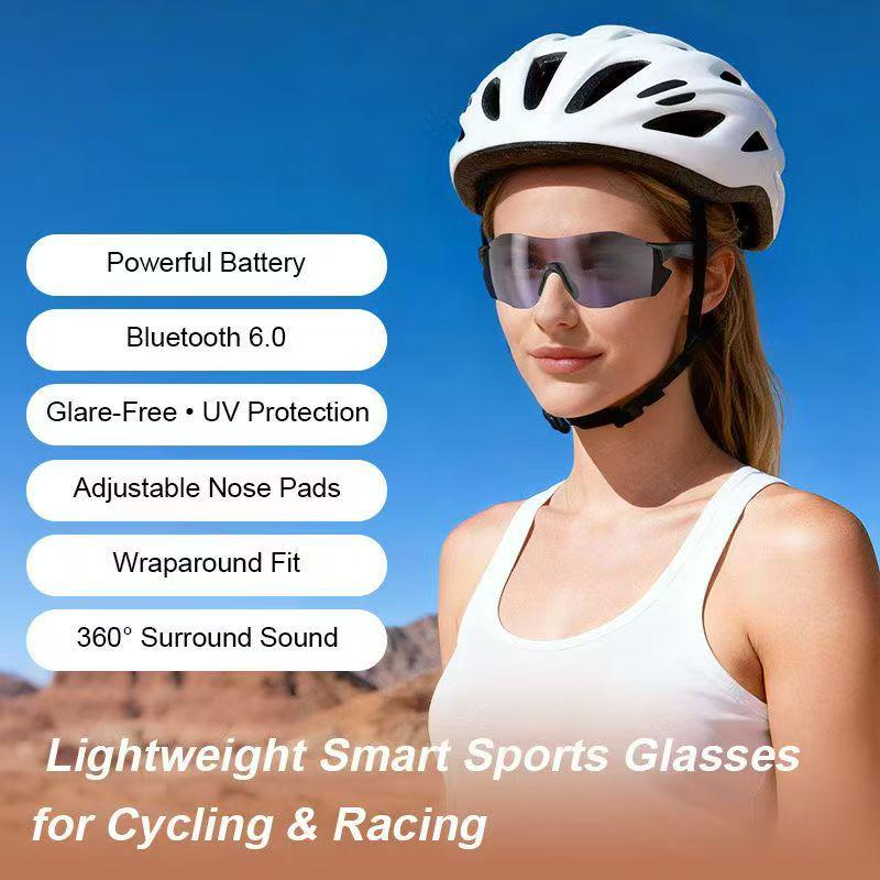 Smart Bluetooth Cycling Glasses: AI Translation, Wireless Calls & Music, S2 Sports Sunglasses