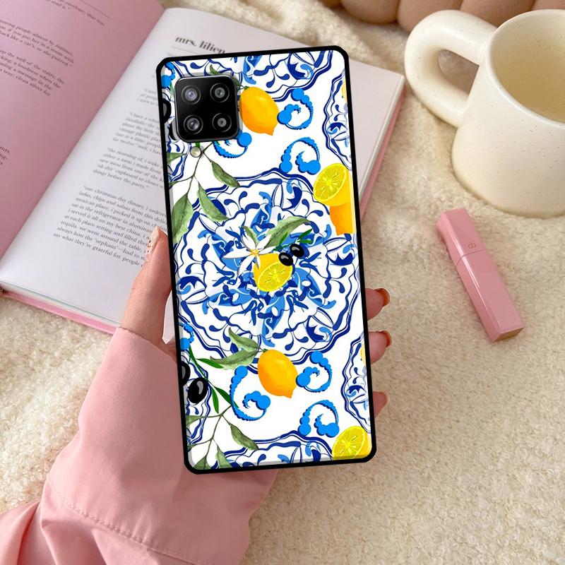 Mediterranean Lemon For Samsung Galaxy A54 A34 A14 A52 A32 A12 A13 A33 A53 A15 A16 A26 A36 A56 A06 A35 A55 Case
