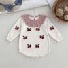 Personalized Pure Cotton Knitted Baby Girl Sweater & Cardigan Set with Logo Printing