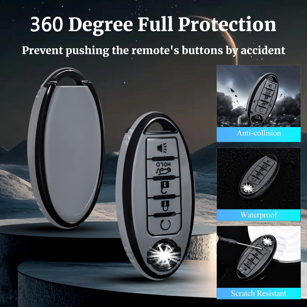 Soft TPU Key Case for Nissan Infiniti Rogue Altima Quest Pathfinder Sentra Patrol CIMA Fuga Armada Teana Murano Titan Car Key