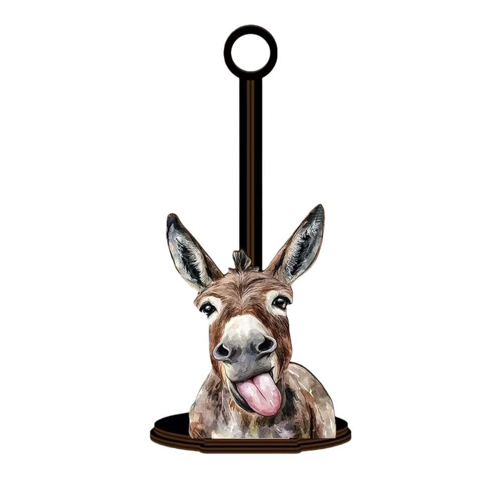 

Food Wrap Animal Wooden Tissue Holder Wooden Roll Paper Standing Rack Rural Villas StyleM 26cm