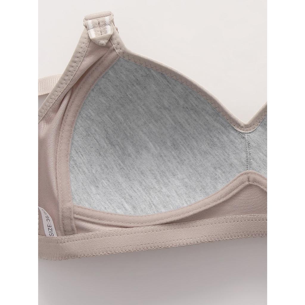 Sexy Lace Flower Face No Steel Ring Bra, Four Rows Three Button Sponge Cup, Plus Size Lingerie for Women