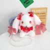 Cartoon Rabbit Plush Crossbody Bag with Pearl Chain