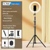 Dual Phone Streaming Stand with Multi-Camera Selfie Gadget and Fill Light for Douyin