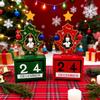 1 st Jul Trä Kalender Prydnad Nedräkning Jultomte Snögubbe DIY för Bordsdekorationer Juldekoration 2025