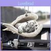 Colorful Cartoon Style Acrylic Car Hang Decor Featuring Unique Angel Wings Design