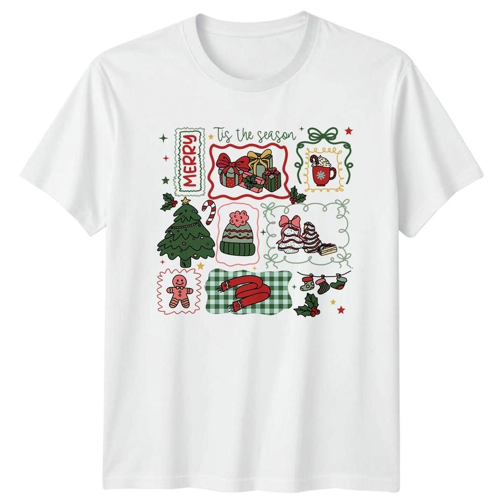Tis The Season Merry Christmas Holiday Unisexs TShirt Unisexs Graphic Tee S