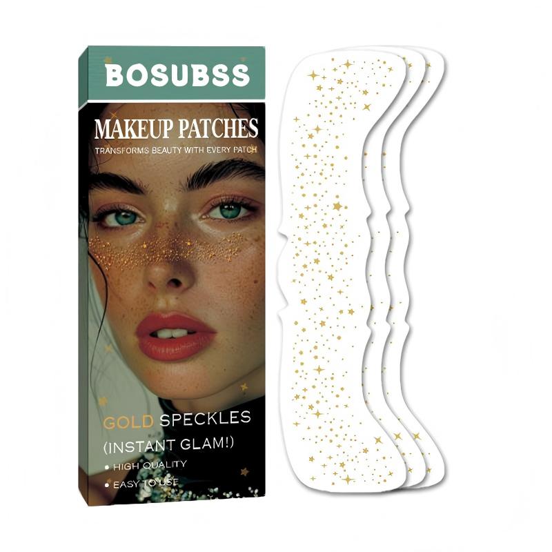 

6/3 pieces/set - Gold/Silver Star Flashpoint Facial Tattoo Stickers Easy to Apply Natural Freckle Makeup Decoration Essential