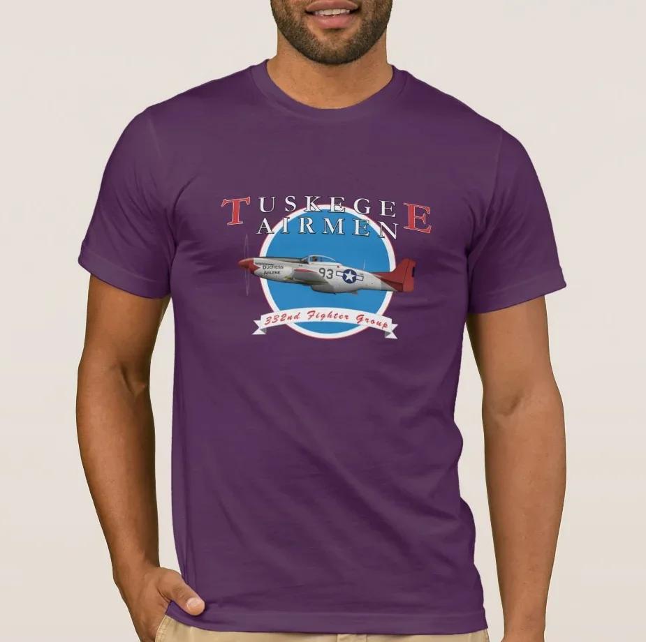 Tuskegee Airman P51D Red Tail  TShirt 100 Cotton ONeck Summer Short Sleeve Casual Mens Tshirt Size S3XL