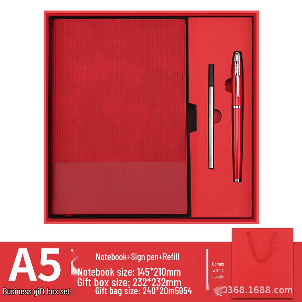 Custom Logo A5 Notebook Gift Box Set: Premium Business Office Souvenir