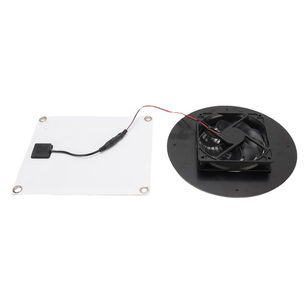 Solar Powered Exhaust Fan 10W Monocrystalline Silicon Solar Panel Round Vent Fan Kit for Pet House Chicken Coop Greenhouse