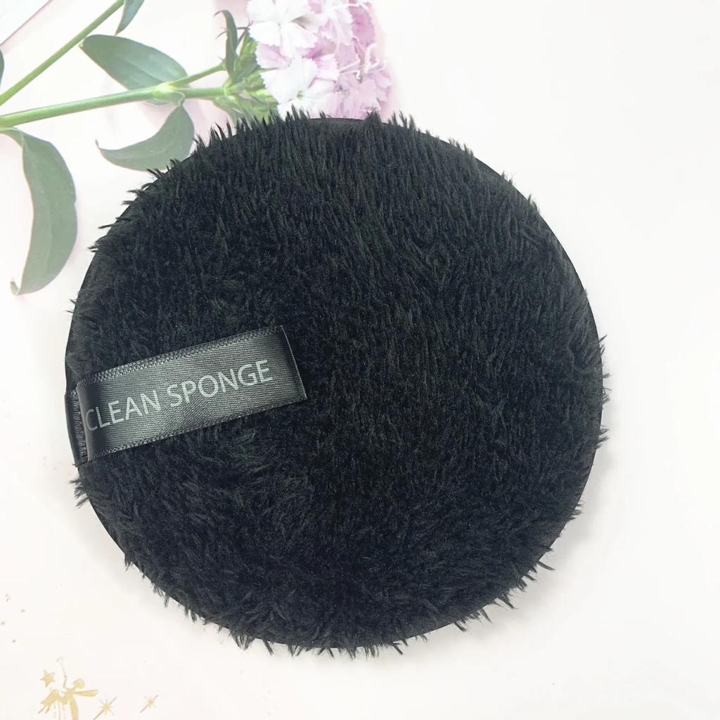 Round Shape Reusable Magic Facial Makeup Remover Sponge Cleaning Pad Lazy Water Face Cleansing Puff